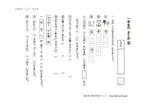 1年生のまとめ2